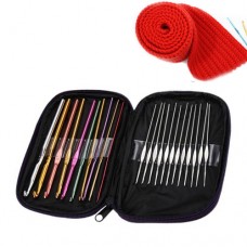 Гачки для в'язання 22шт, алюмінієві в чохлі