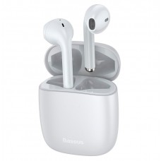 Навушники бездротові, гарнітура з кейсом Baseus Encok W04 Pro Bluetooth, Білі Навушники бездротові, гарнітура з кейсом Baseus Encok W04 Pro Bluetooth, Білі