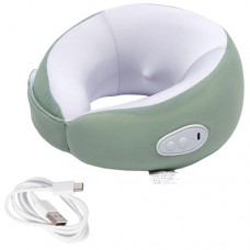 Масажна подушка дорожня U-подібна для шиї, 1200мАч, на липучці