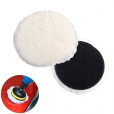 Набір кіл вовняних 2шт, диски 100мм на липучці для полірування авто