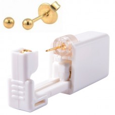 Одноразова система для проколу вуха, пістолет для пірсингу та сережка, золотиста