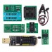 USB міні програматор CH341A 24 EEPROM 25 Flash з набором перехідників та кліпсою, 107644