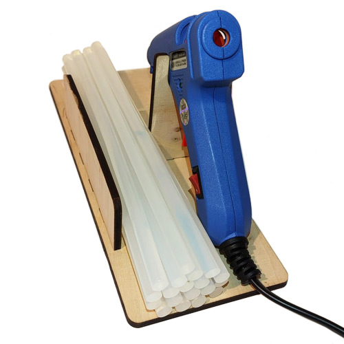 Підставка для клейового пістолета 20Вт та стрижнів, фанера, 107614