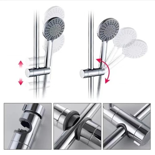 Тримач для душової лійки з регулюванням кута нахилу на стійку штангу, 107776