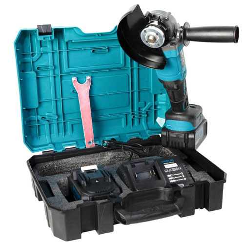 Шліфмашина кутова акумуляторна 125мм 21В 9000об/хв, набір в кейсі, Assur ASR-LD36, 107786