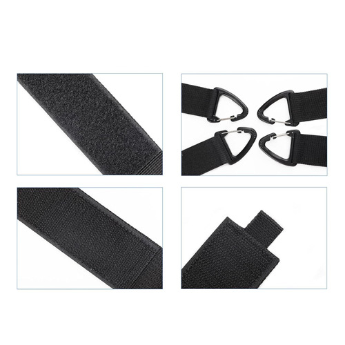 Органайзер фіксатор з карабіном та липучкою 16см для кабелів, нейлон, 107797