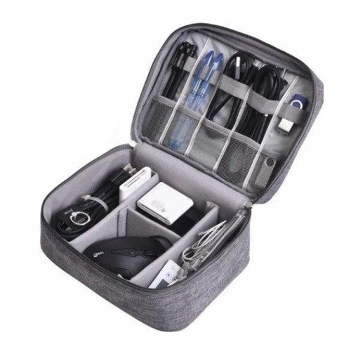 Органайзер дорожній сумка для кабелів та зарядок 24.5x18.5x10см, кольори, 107820