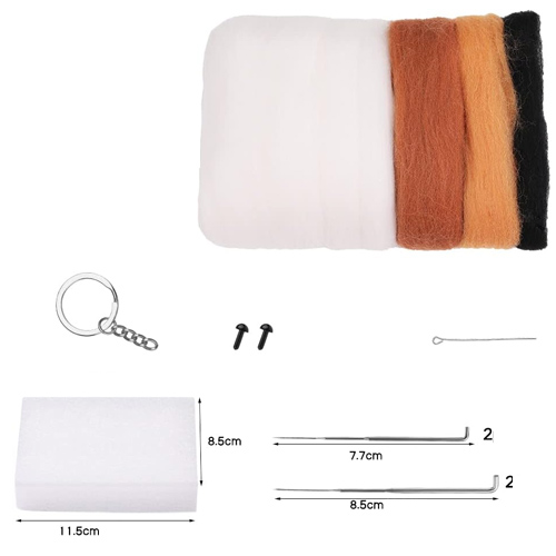 Набір для сухого валяння з вовни, іграшка Собака, з голками, фелтинг, 107881