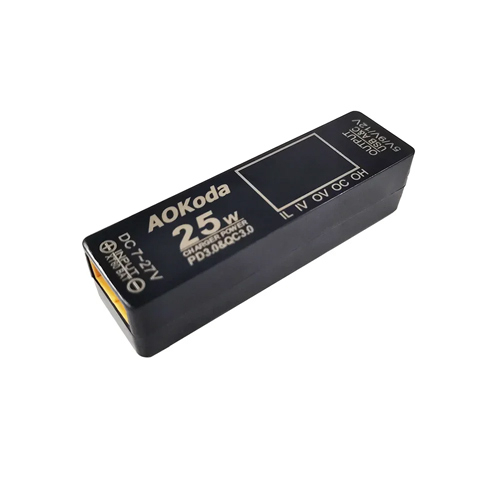 Перетворювач живлення AOKoda XT60 на USB-A Type-C PD/QC3.0 25Вт, LiPo 2-6S, 107884