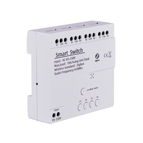 Zigbee RF модуль реле 4 канали вимикач для розумного будинку 220В 10/16А, 107875