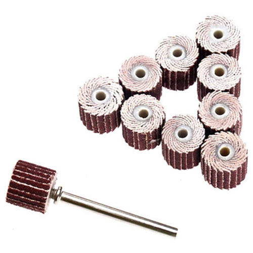 Пелюсточне коло 10шт 400грит 10x10мм для гравера з тримачем, 107924