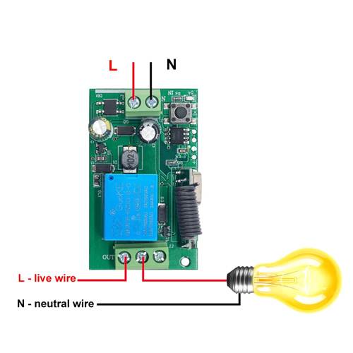 1-канальне бездротове реле 220В 433МГц, пульт режими, 107920