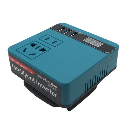 Інвертор 220В 120Вт для акумуляторів Makita 18-21В DC, з USB та дисплеєм, 107805