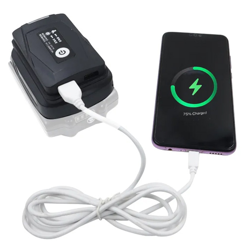 Адаптер живлення від акумулятора Makita 18В з USB та LED-ліхтарем, 107869