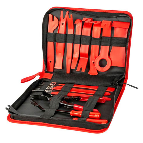 Набір знімачів пістонів 19шт, обшивки салону, панелей, в чохлі, 107959