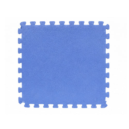 Килимок пазл плюшевий 30x30см м'який, 10шт, EVA, синій, 108058
