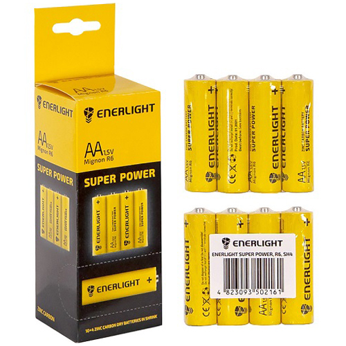 Батарейка AA R6 Enerlight солевая 1.5В