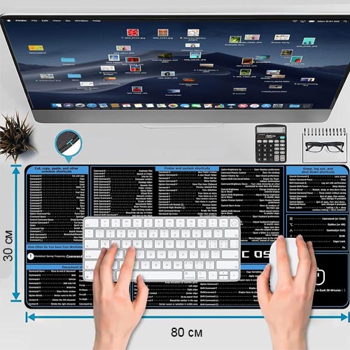 Ігрова поверхня, великий килимок для мишки 80x30см, macOS, 108136