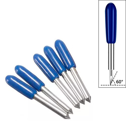 Змінний ніж для плоттера 60град, 10шт, вольфрамова сталь, синій, 106500