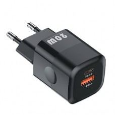 Зарядний пристрій USB Type-C QC3.0 PD 20Вт KUULAA, чорний