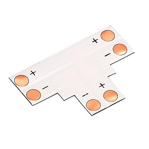 Конектор для LED світлодіодних стрічок T-подібний, 8мм, SMD 3528 2835, 104779