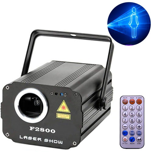 Лазерна установка RGB анімаційна 1.4Вт портативна, пульт ДК, F2800, 106784