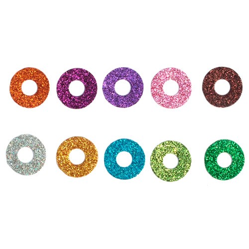 Очі для іграшок 9мм кольорові гвинтові з фіксатором 30шт, пластикові, 106797