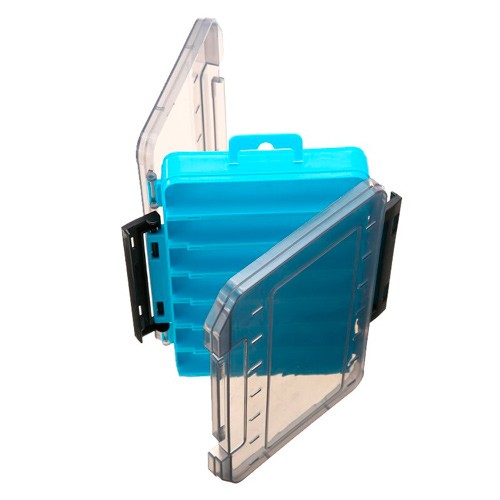 Коробка органайзер двостороння для снастей 195x130x37мм 14 осередків, кольори, 106835