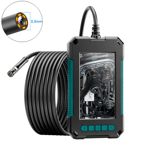 Ендоскоп професійний із РК 4.3” 5.5мм 1.8м MicroSD IP67 2 камери, P40, 100206