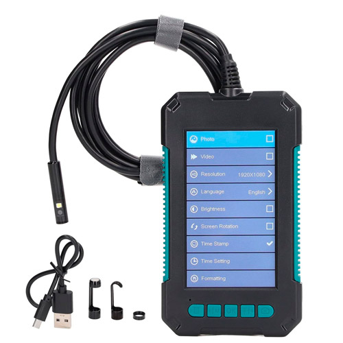 Ендоскоп професійний із РК 4.3” 5.5мм 1.8м MicroSD IP67 2 камери, P40, 100206