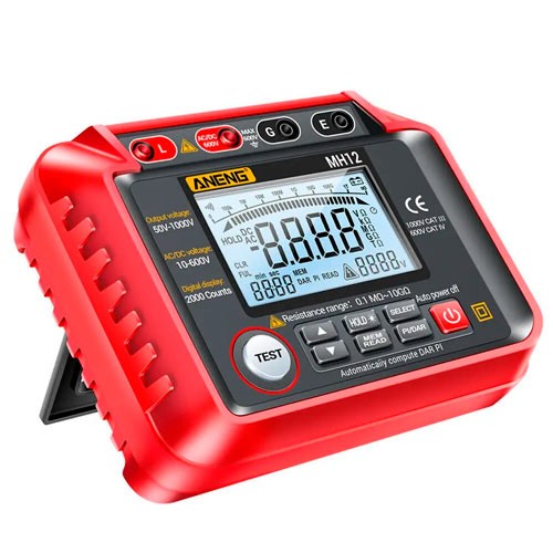Тестер ізоляції опору до 10ГОм, DAR PI, мегаомметр ANENG MH12, 107014