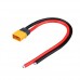 Кабель силовий Amass XT60 10см 12AWG 60А для акумуляторів, тато, 107101