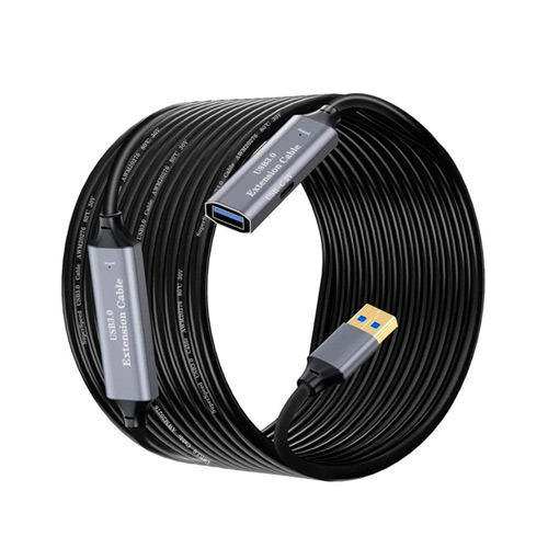 USB 3.0 подовжувач активний репітер, кабель AM - AF з Type-C, 10м, Premium, 107106