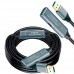 USB 3.0 подовжувач активний репітер, кабель AM - AF з Type-C, 10м, Premium, 107106
