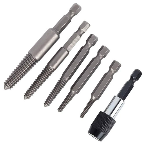 Набір екстракторів 5шт з магнітним подовжувачем для вилучення уламків гвинтів, 107146