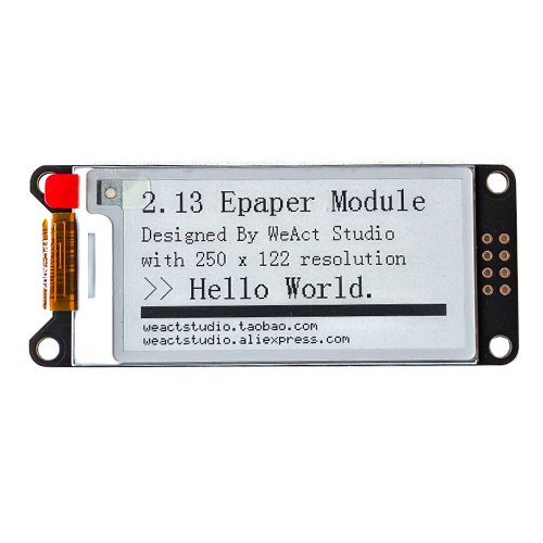 E-ink дисплей 2колір WeAct Epaper 2.13" 250x122 SPI чорний білий, 107274