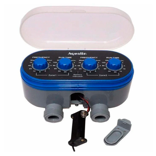 Таймер поливу, подачі води на 2 лінії з кульовими клапанами Aqualin YL21032, 107306