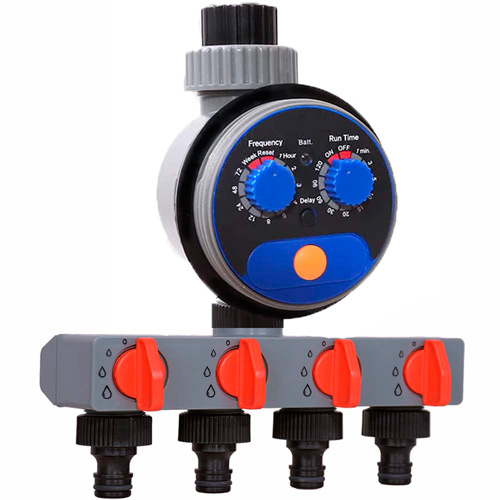 Перехідник розподільник на 4 лінії для поливу, Aqualin 27208, 107308