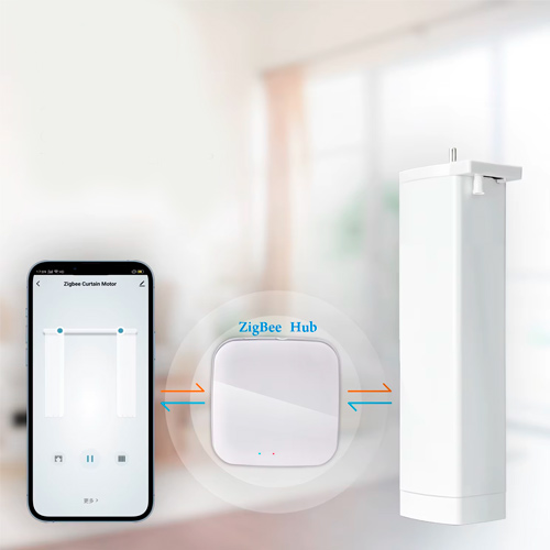 Електропривод мотор для карнизу 22.5см ZigBee CMD900E, контролер, 107319