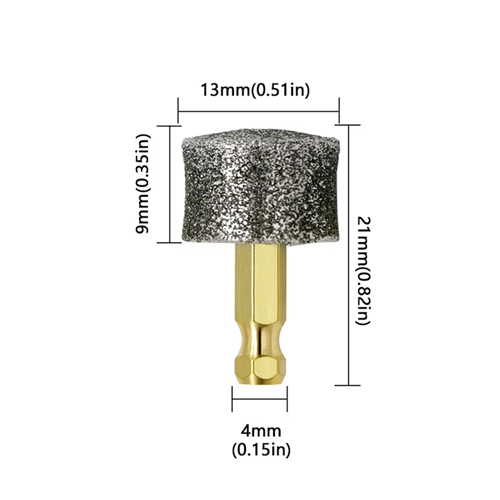 Насадка з алмазним напиленням 60грит, хвостовик 4мм, для шліфування пазурів, 107346