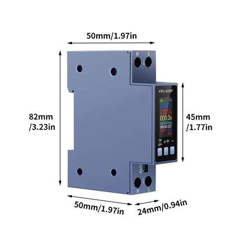 Wi-Fi лічильник електроенергії однофазний 220В 40А DIN, захисту, KWS-303WF, 107367