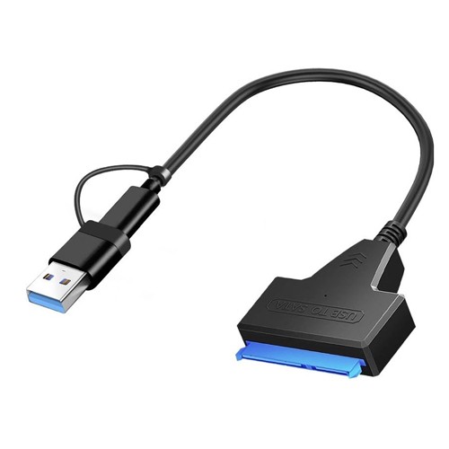 Перехідник USB 3.0/USB-C - SATA 2.5 для жорсткого диска HDD SSD до 5Гбіт/с, 107385