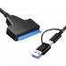 Перехідник USB 3.0/USB-C - SATA 2.5 для жорсткого диска HDD SSD до 5Гбіт/с, 107385