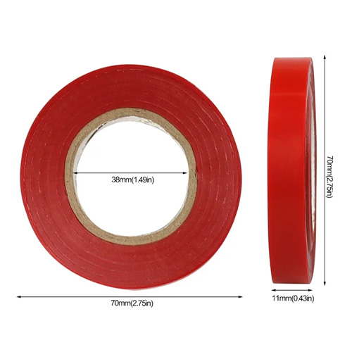Стрічка червона для підв'язки рослин 11мм х 30м, 20шт, стрічка для тапенера, 107407
