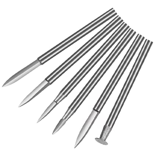 Набір фрез по дереву 6шт, хвостовик 2.35мм, для гравера, сталь у кейсі, 107452