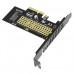 Адаптер перехідник SSD M.2 NVMe ключ M на PCIe 4.0 3.0 X16 X8 X4, Jeyi SK4, 107540