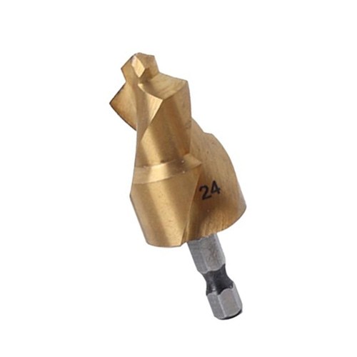 Ступінчасте свердло 18-24мм для PPR труб та відновлення фітингів, титан, 107563