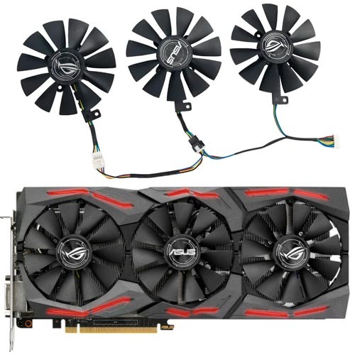 Вентилятори 3шт 87мм 12В FDC10U12S9-C FDC10H12S9-C ASUS GTX 980 Ti R9 390X, 106193