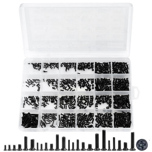 720x Гвинти мікрогвинти потайні для ноутбуків M1.4 М1.7 М2 М2.5 M3, набір, 106097