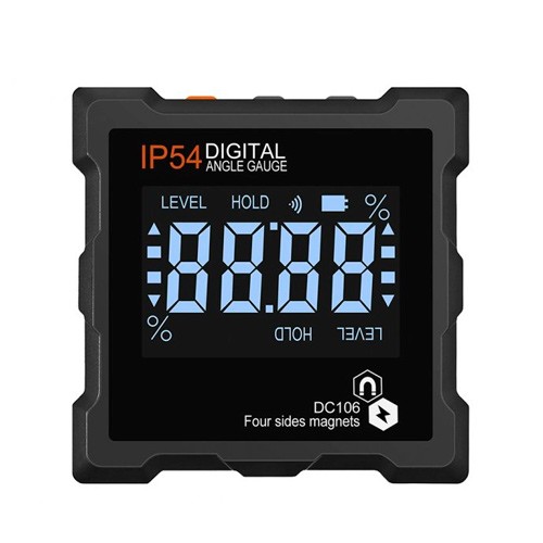 Кутомір електронний магнітний DC106 IP54, рівень, транспортир, інклінометр, 106177